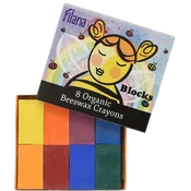 8 Rainbow Block Organic Beeswax Crayons - Filana