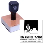 Abstract Line Art Wood Handle Stamp