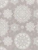 2/3 Yard Paisley Place Mandalas Gray - Wilmington Prints