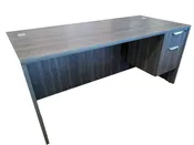 71" x 30" x 29" Grey Straight Desk with Drawer and File — Used Office Furniture Connection