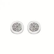 Adorable Sterling SIlver Diamond Studs 645-875