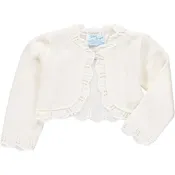 162-Julius Berger Classic Baby & Toddler Girl Ivory Bolero Shrug