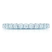 12 Stone Round Shared prong Diamond Wedding Band .30cttw