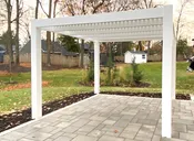 Modern 12x12 Freestanding Shade Pergola - White
