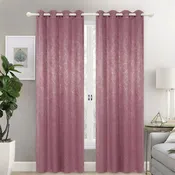Bright Velvet Panne Blackout Room Darkening Grommet Top Window Curtain Panel, 81021
