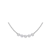 14K White Gold 1.25ctw Lab Grown Round Brilliant Pierced Diamond Necklace