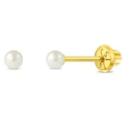 14k Classic Cultured Pearl Chidlrens Earrings