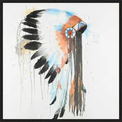 Abstract Headdress III Canvas Art