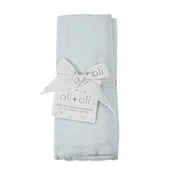 Ali + Oli Bamboo Muslin Swaddle Blanket - Misty Sky