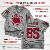 Custom Football Jersey: Personalized Team Name & Number, Athletic Uniform Shirt, Numbered Sports Team Jerseys