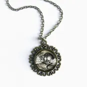Alice in Wonderland Victorian Cheshire Cat Pendant Necklace — CityTrenz Boutique