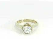 14KG White Gold Semi Mount, Size 6.75 *center stone not included