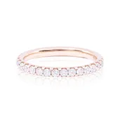 14K ROSE GOLD SMOOTH PRONG DIAMOND ETERNITY BAND 0.80CTW