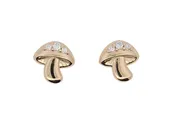 14K Diamond Mushroom Earrings