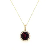 14K Garnet Pendant