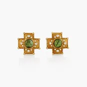 18k Gold Kieselstein-Cord Tourmaline Earrings