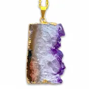 18K Gold Plated Amethyst Pendant