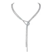 A LINK Abbracci Double Loop Diamond Necklace