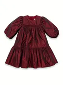 Alitsa Wine Taffeta Dress