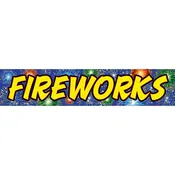 2′ x 10′ Colorful “FIREWORKS” Vinyl Banner