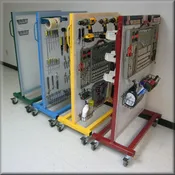 Cart Model <span style="color: #9900ff"><strong>MS-102P-BIN-PEG</strong></span> <br> – Storage Bin / Peg Board Carts