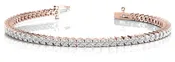 10 Carat Rose Gold Diamond Tennis Bracelet