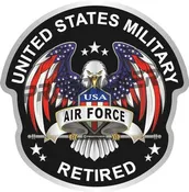 Air Force Retired Decal USA Flag Eagle Military ProSticker 280
