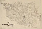 Map of Harris County Texas 1879