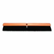 100% Selected Black Tampico Push Broom, 2-1/2 in L Trim x 24 in W Brush, Wood, Handle Sold Separately