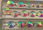 AB Asfour Crystal Octagon Prism Garland Chain | Chrome Bowtie #1080 - 14mm | 1 Yard (3 ft.)