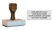 4 Line Deposit Hand Stamp 3/4" x 2"