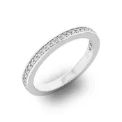 14KT 0.25CT Diamond Round Stone Wedding Band