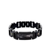 Black Stainless Steel Forrest design Bracelet