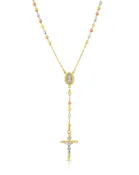 10K Tri-Color Rosary Bead <br />771-0001