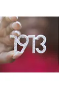 1913 Pearl & Clear Stone Lapel Pin