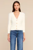 Agathe Fuzzy Collared Cardigan