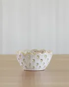 Beige Ceramic Berry Bin