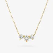 0.25CT Three Diamond Trefoil Necklace