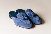 Arthur Sleep - Ocean Blue Suede Belgian Tassel