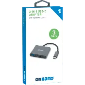 3-in-1 Adapter Hub USB-A HDMI USB-C