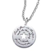 “Fearless” Graduation Necklace Eleanor Roosevelt quote on Sterling Silver