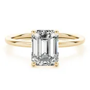 "Odessa" Hidden Halo Solitaire Engagement Ring