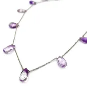 Amethyst Ruffle Necklace