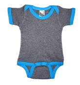 Infant Gray & Neon Contrast Onesie
