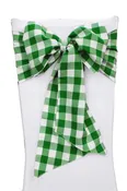 Checkered Chair Bows 8 by 108-Inch - Pack of 10