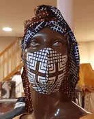 5. FACE MASK + HEAD WRAP / SHAWL (AFRICAN CLOTH) ACI-FMHW1956