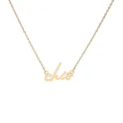 Shawn Paul Chi Omega Sorority Script Necklace