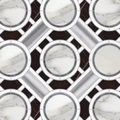 Curv Ademur Geometric Stone Waterjet Mosaic