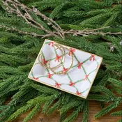Bow Trellis Enameled Landry Jewelry Tray