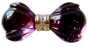Large Amethyst &amp; Diamond Bow Pin/Brooch